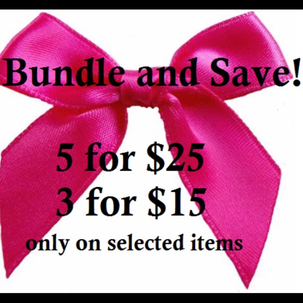 5 for 25 or 3 for 15! All 🎀 items